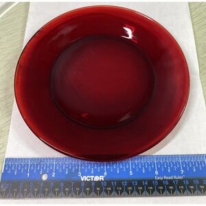Vintage Anchor Hocking Royal Ruby Red 7.5" Glass Dinner Replacement Plate